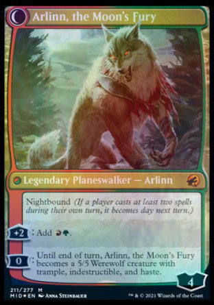 Arlinn, the Pack's Hope // Arlinn, the Moon's Fury [Innistrad: Midnight Hunt Prerelease Promos] | Odin's Place