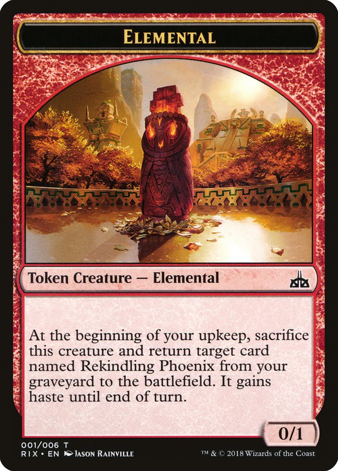 Elemental Token (001/006) [Rivals of Ixalan Tokens] | Odin's Place