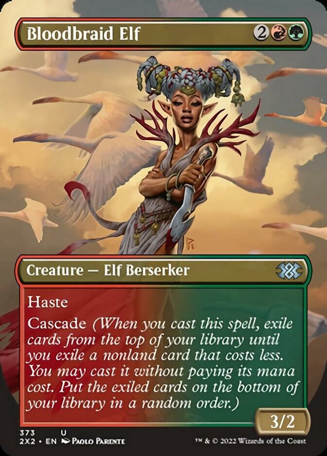 Bloodbraid Elf (Borderless Alternate Art) [Double Masters 2022] | Odin's Place
