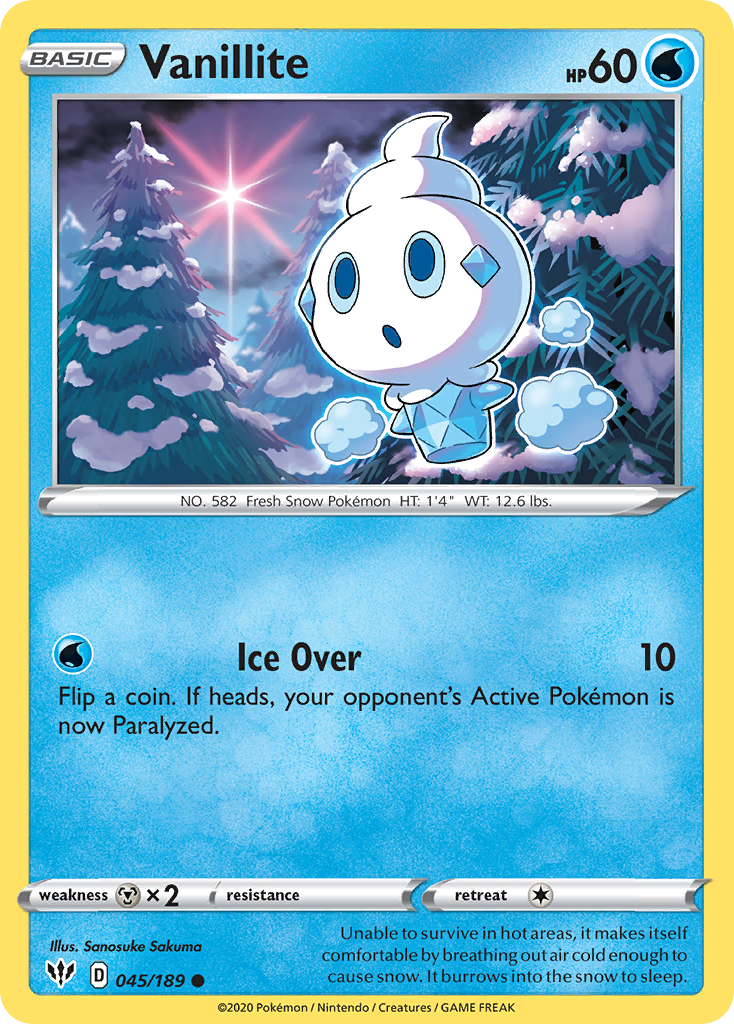 Vanillite (045/189) [Sword & Shield: Darkness Ablaze] | Odin's Place