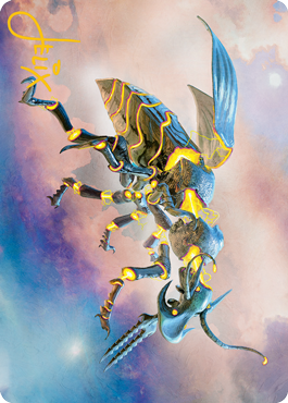 Zabaz, the Glimmerwasp Art Card (Gold-Stamped Signature) [Modern Horizons 2 Art Series] | Odin's Place