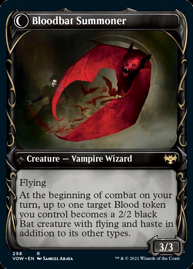 Voldaren Bloodcaster // Bloodbat Summoner (Showcase Fang Frame) [Innistrad: Crimson Vow] | Odin's Place