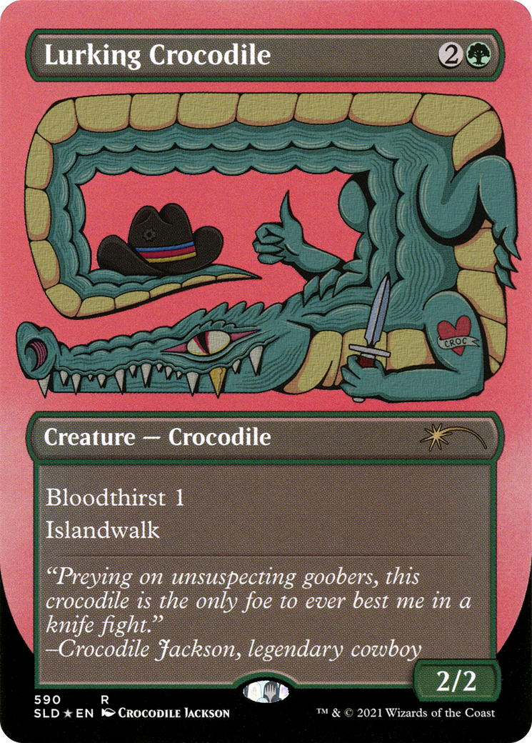 Lurking Crocodile (Foil Etched) [Secret Lair Drop Promos] | Odin's Place