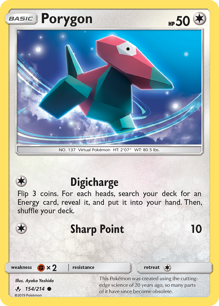 Porygon (154/214) [Sun & Moon: Unbroken Bonds] | Odin's Place