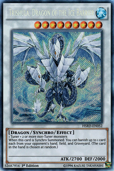 Trishula, Dragon of the Ice Barrier [HSRD-EN052] Secret Rare | Odin's Place