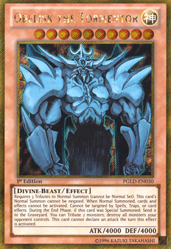 Obelisk the Tormentor [PGLD-EN030] Gold Secret Rare | Odin's Place