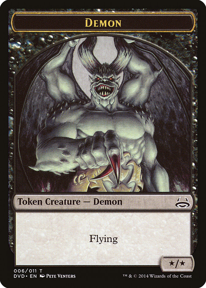 Demon Token (6) (Divine vs. Demonic) [Duel Decks Anthology Tokens] | Odin's Place