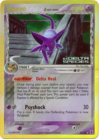 Espeon (4/113) (Delta Species) (Stamped) [EX: Delta Species] | Odin's Place
