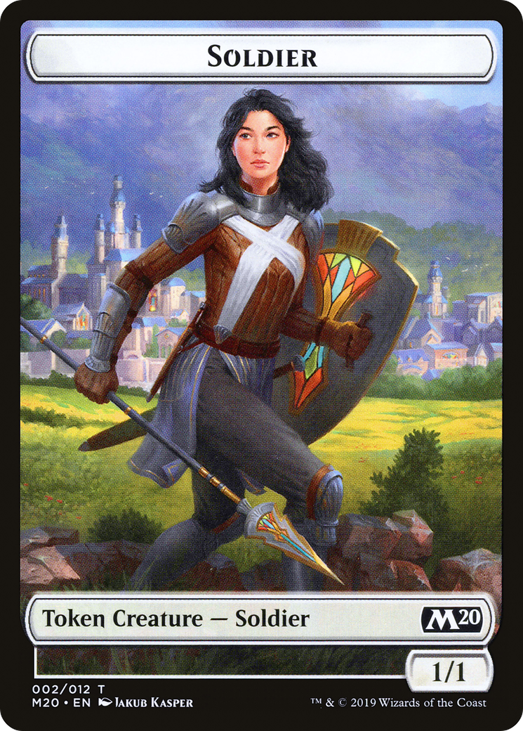 Soldier // Dinosaur Double-Sided Token [Game Night 2019 Tokens] | Odin's Place
