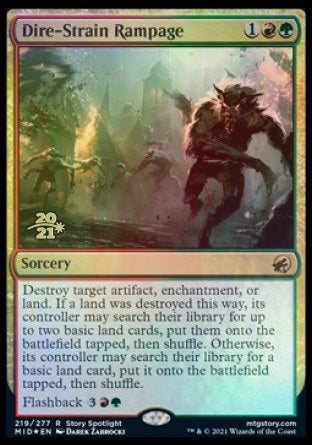 Dire-Strain Rampage [Innistrad: Midnight Hunt Prerelease Promos] | Odin's Place