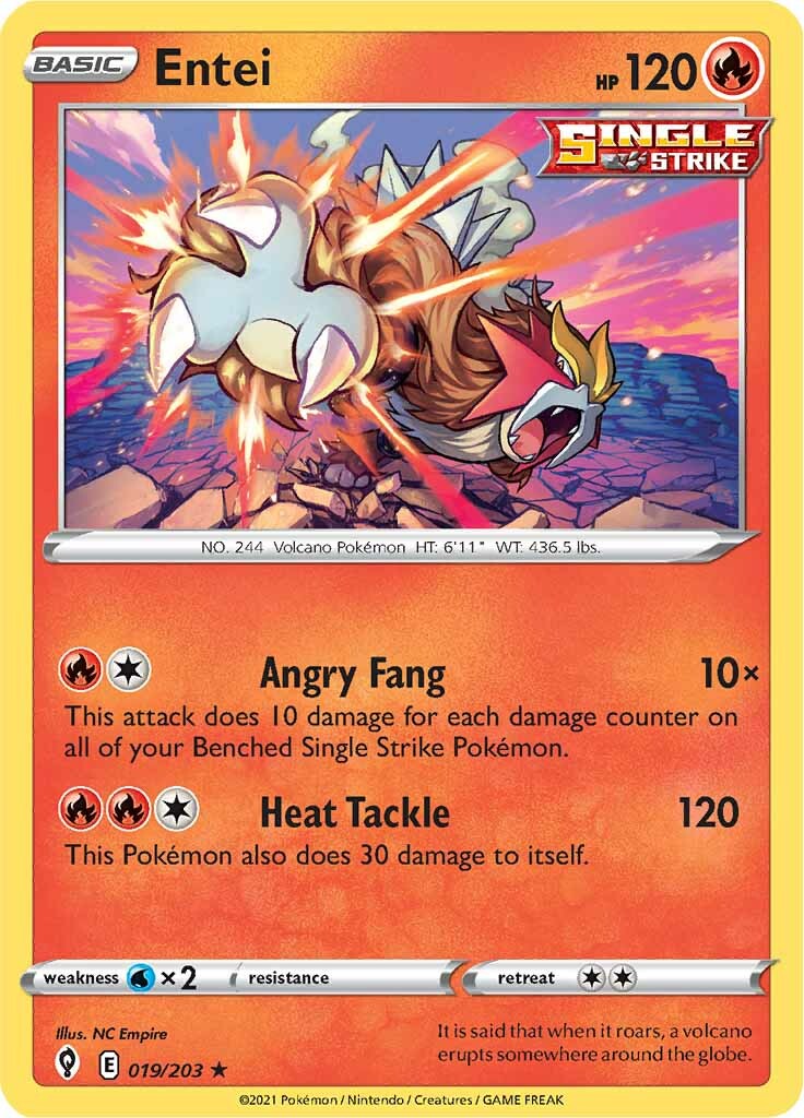 Entei (019/203) [Sword & Shield: Evolving Skies] | Odin's Place