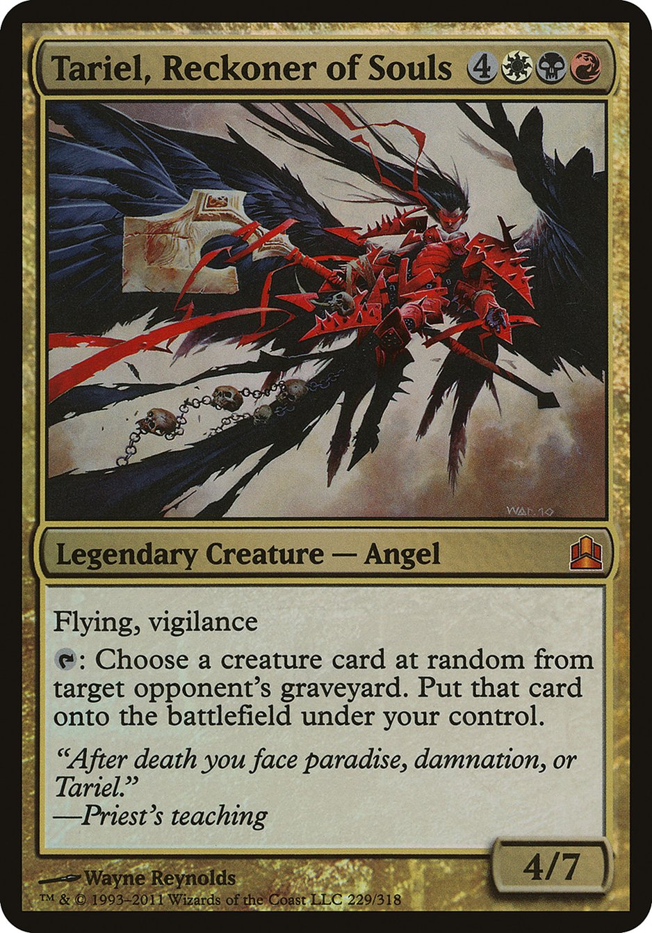 Tariel, Reckoner of Souls (229) (Oversized) [Commander 2011 Oversized] | Odin's Place