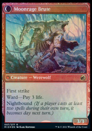 Brutal Cathar // Moonrage Brute [Innistrad: Midnight Hunt Prerelease Promos] | Odin's Place
