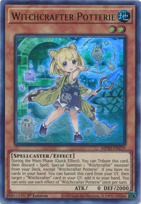 Witchcrafter Potterie [MP20-EN219] Ultra Rare | Odin's Place