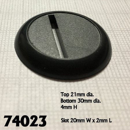 Reaper Miniature Bases: 30mm Round Plastic RPG Base with Universal Slot | Odin's Place