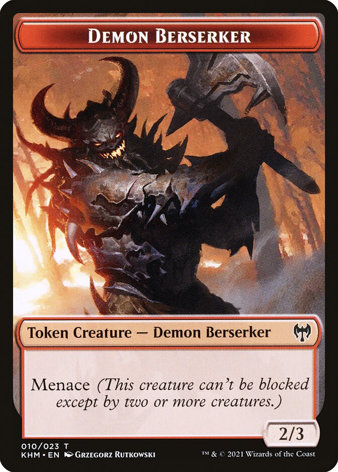 Treasure // Demon Berserker Double-Sided Token [Kaldheim Tokens] | Odin's Place