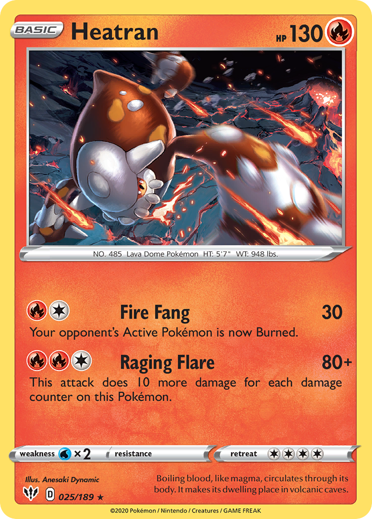 Heatran (025/189) [Sword & Shield: Darkness Ablaze] | Odin's Place