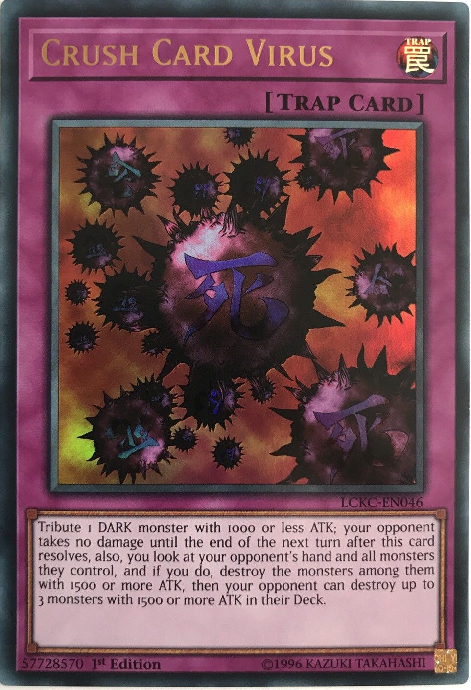 Crush Card Virus (Version 1) [LCKC-EN046] Ultra Rare | Odin's Place