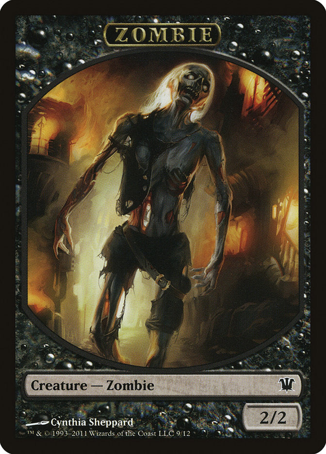 Zombie Token (9/12) [Innistrad Tokens] | Odin's Place