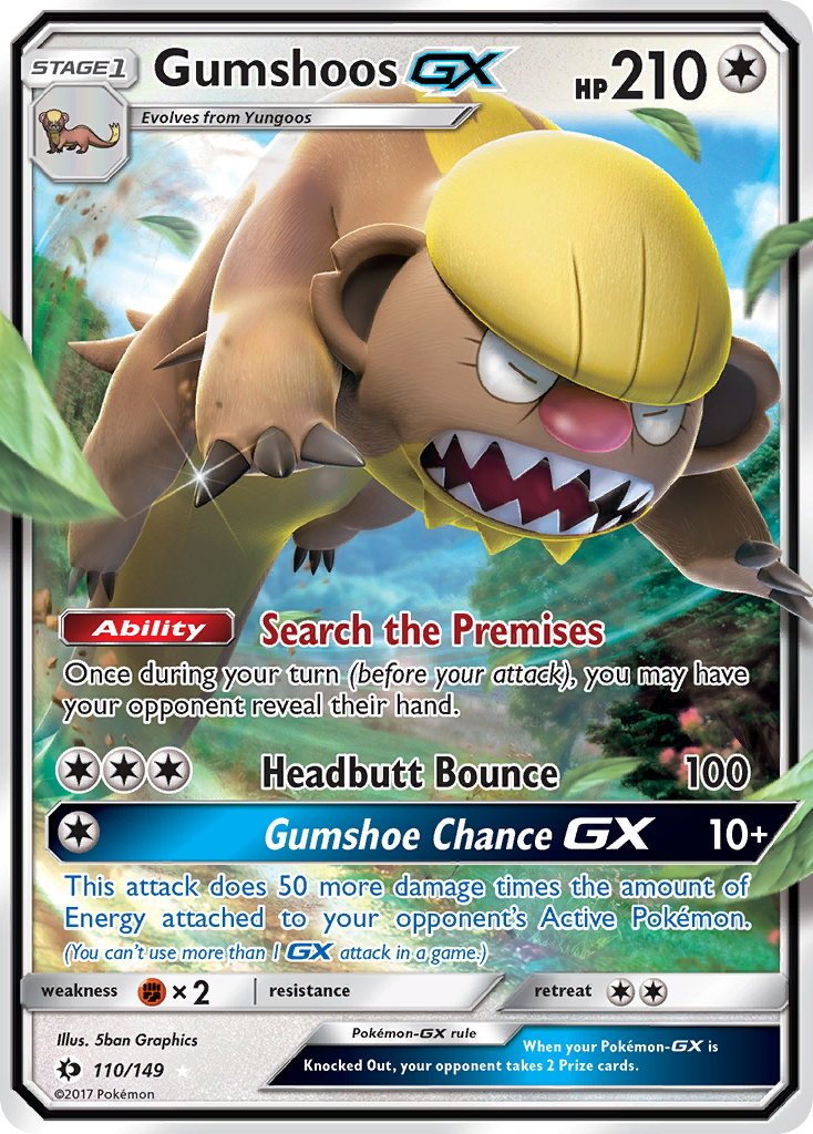 Gumshoos GX (110/149) [Sun & Moon: Base Set] | Odin's Place