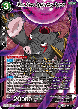 Naturon Shenron, Negative Energy Explosion (BT14-137) [Cross Spirits] | Odin's Place