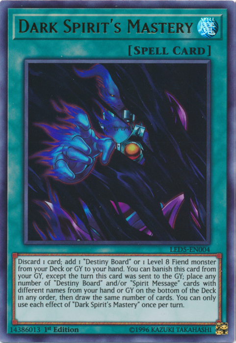 Dark Spirit's Mastery [LED5-EN004] Ultra Rare | Odin's Place