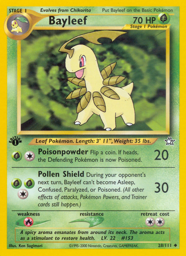 Bayleef (28/111) [Neo Genesis 1st Edition] | Odin's Place