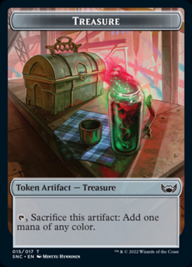Plant // Treasure (015) Double-Sided Token [Streets of New Capenna Commander Tokens] | Odin's Place
