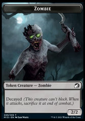 Zombie (005) // Zombie Army Double-Sided Token [Innistrad: Midnight Hunt Commander Tokens] | Odin's Place