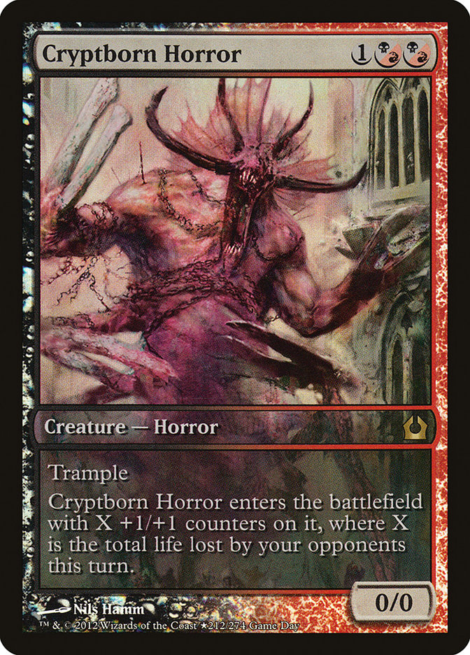 Cryptborn Horror (212) (Game Day) (Extended Art) [Return to Ravnica Promos] | Odin's Place