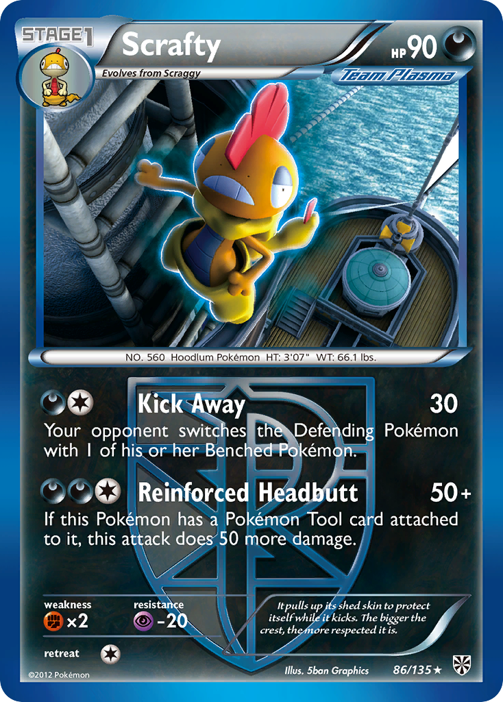 Scrafty (86/135) [Black & White: Plasma Storm] | Odin's Place