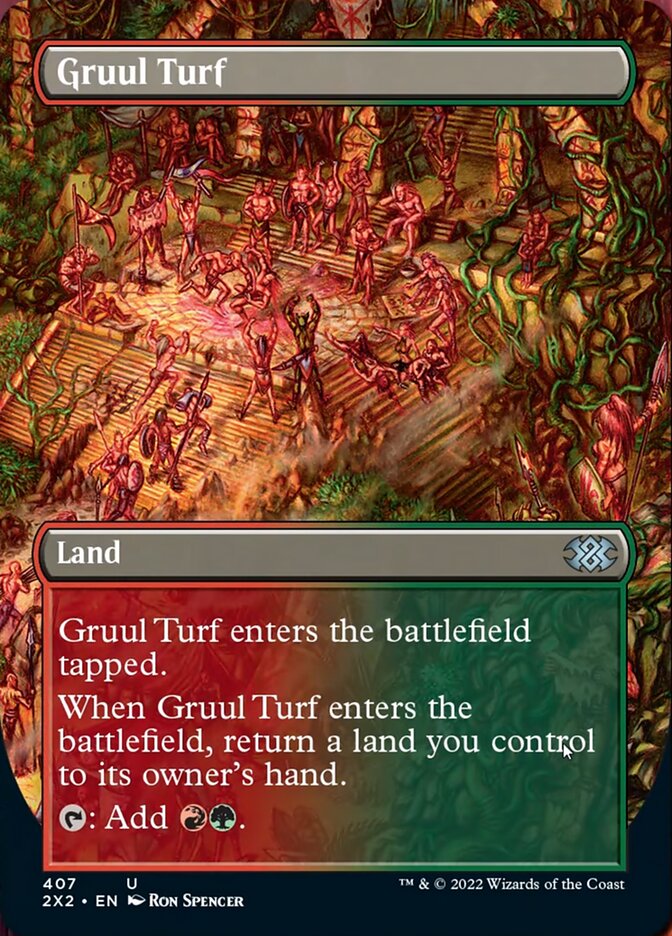 Gruul Turf (Borderless Alternate Art) [Double Masters 2022] | Odin's Place