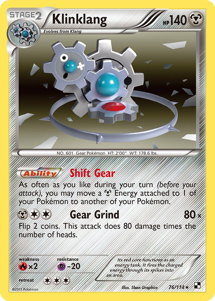 Klinklang (76/114) (Cracked Ice Holo) (Blister Exclusive) [Black & White: Base Set] | Odin's Place