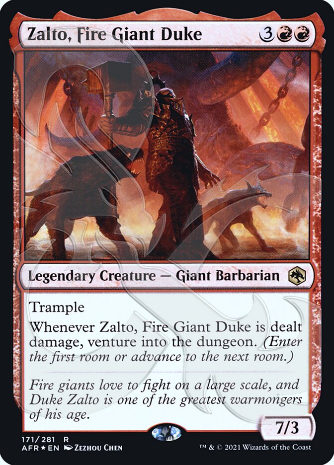 Zalto, Fire Giant Duke (Ampersand Promo) [Dungeons & Dragons: Adventures in the Forgotten Realms Promos] | Odin's Place