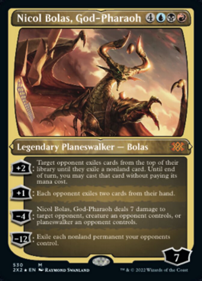 Nicol Bolas, God-Pharaoh (Foil Etched) [Double Masters 2022] | Odin's Place
