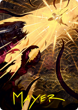 Defiant Strike Art Card (Gold-Stamped Signature) [Strixhaven: School of Mages Art Series] | Odin's Place