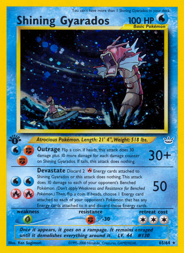 Shining Gyarados (65/64) [Neo Revelation 1st Edition] | Odin's Place