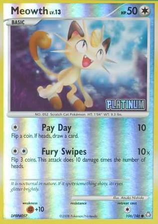 Meowth (106/146) [Burger King Promos: 2009 Collection] | Odin's Place