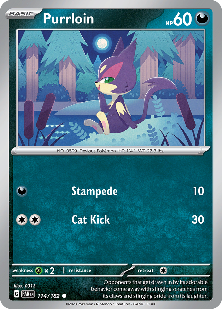 Purrloin (114/182) [Scarlet & Violet: Paradox Rift] | Odin's Place