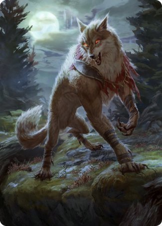 Arlinn, the Moon's Fury 1 Art Card [Innistrad: Midnight Hunt Art Series] | Odin's Place