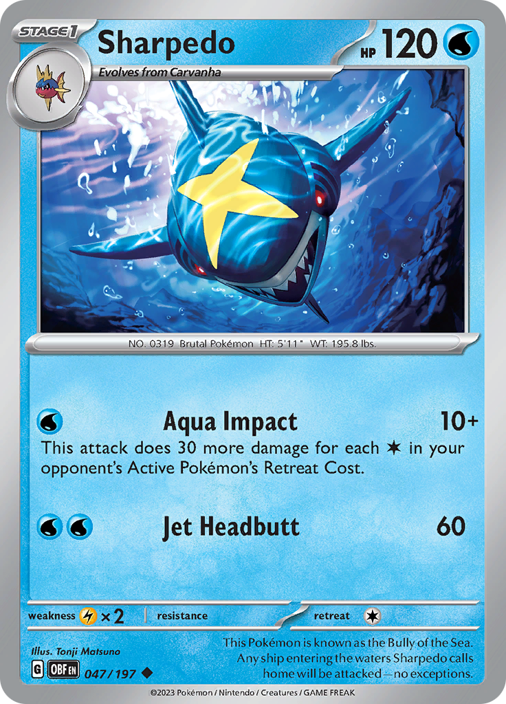 Sharpedo (047/197) [Scarlet & Violet: Obsidian Flames] | Odin's Place