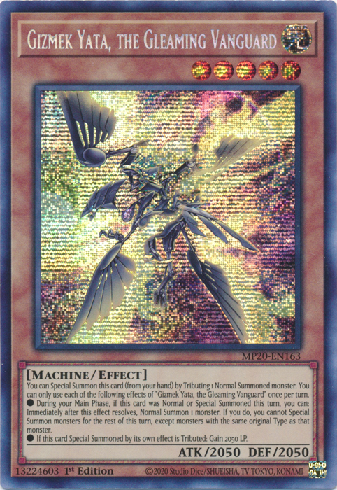 Gizmek Yata, the Gleaming Vanguard [MP20-EN163] Prismatic Secret Rare | Odin's Place