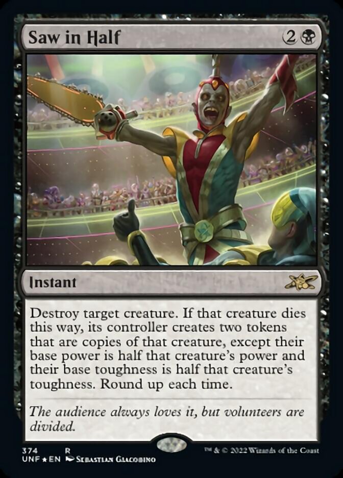 Saw in Half (Galaxy Foil) [Unfinity] | Odin's Place