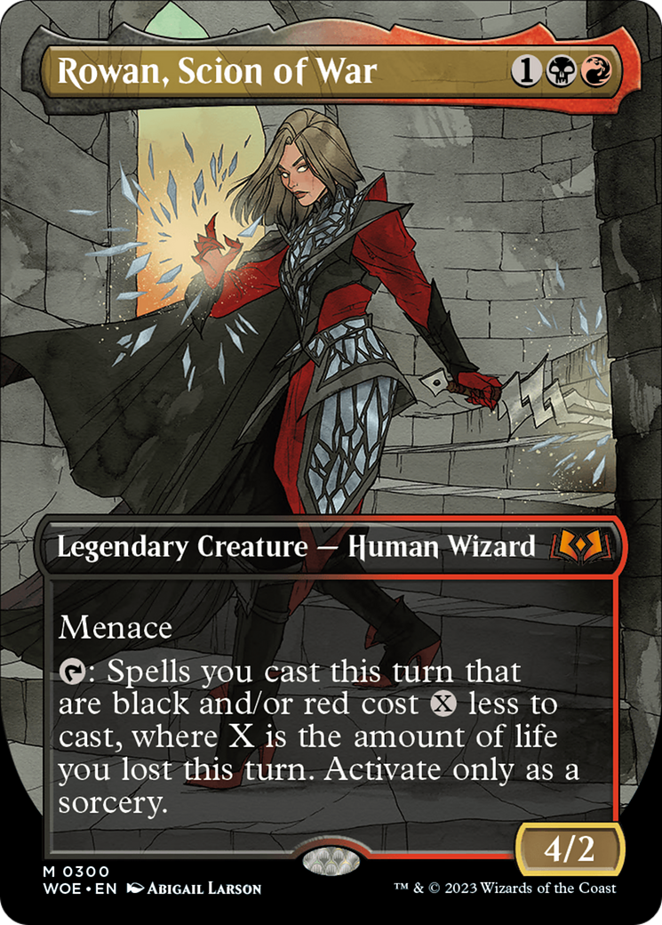 Rowan, Scion of War (Borderless Alternate Art) [Wilds of Eldraine] | Odin's Place