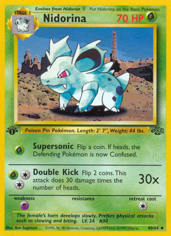 Nidorina (40/64) [Jungle 1st Edition] | Odin's Place