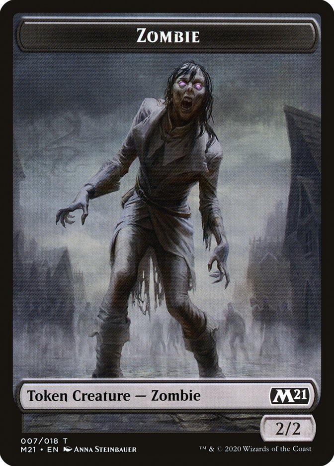Treasure // Zombie Double-Sided Token [Core Set 2021 Tokens] | Odin's Place