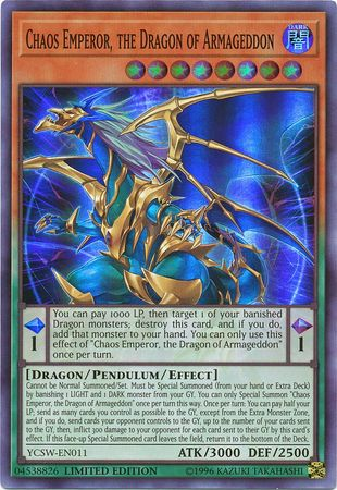 Chaos Emperor, the Dragon of Armageddon [YCSW-EN011] Super Rare | Odin's Place