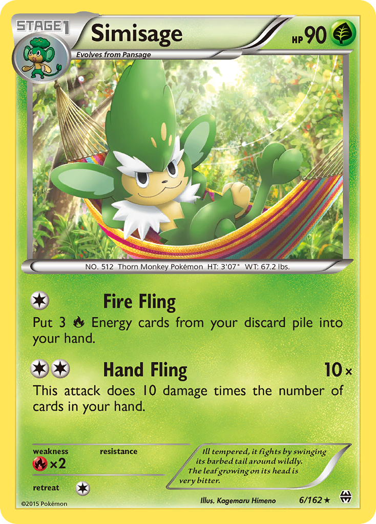 Simisage (6/162) [XY: BREAKthrough] | Odin's Place