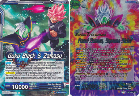 Goku Black & Zamasu // Fused Zamasu, Supreme Strike (BT7-026_PR) [Assault of the Saiyans Prerelease Promos] | Odin's Place
