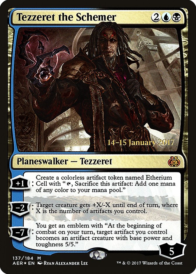 Tezzeret the Schemer (137) [Aether Revolt Prerelease Promos] | Odin's Place